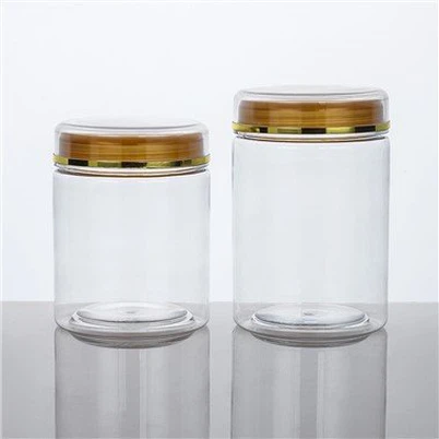 Frasco de plástico comestível PET American Ginseng transparente